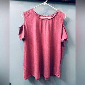 Style & Co Cold Shoulder Top T-shirt size XL Mauve purple Style and Company